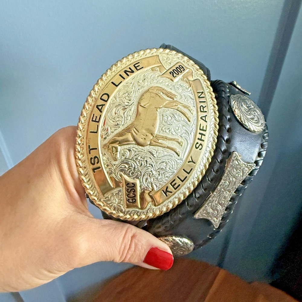1st Lead Line Western Belt Buckle‎ Concho Belt 2009 GCSC Kelly Shearin